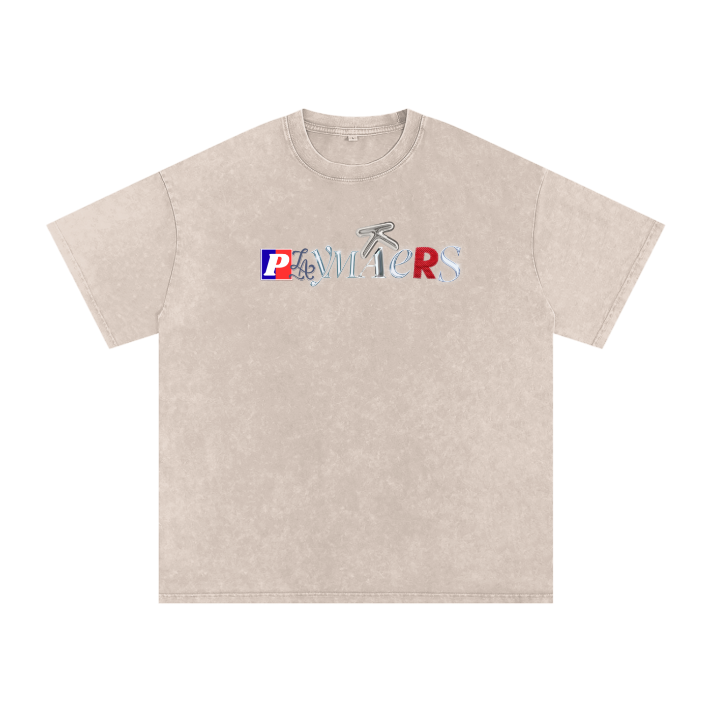 Snow Washed Oversized Cotton T-Shirt
