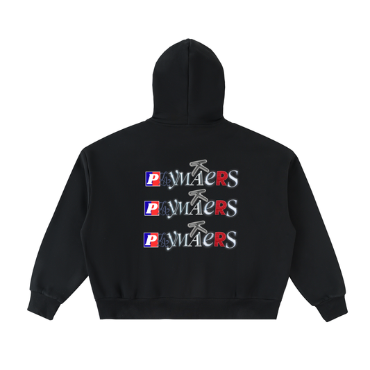 Fleeced Full-Zip Boxy Hoodie