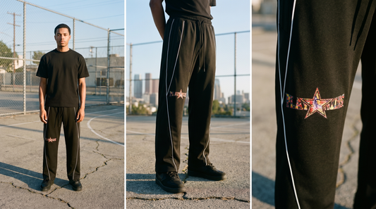 Reflection Striped Straight-Leg Sweatpants
